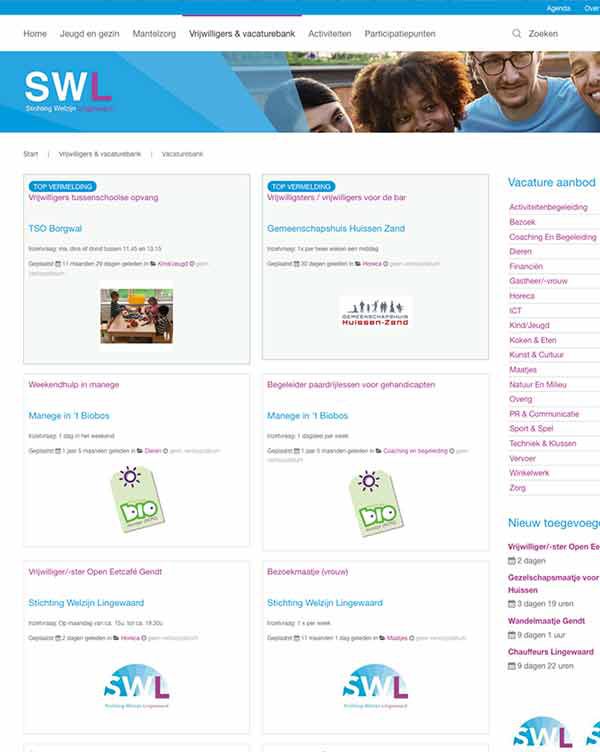 vacaturebank vrijwilligers